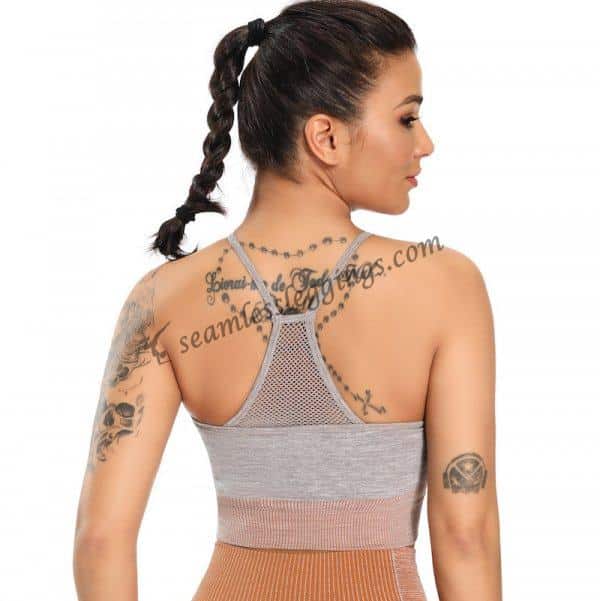 light support seamless long-line sports bra for women wholesaler