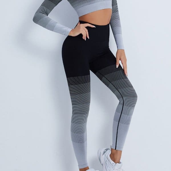 wholesale ombre striped workout leggings