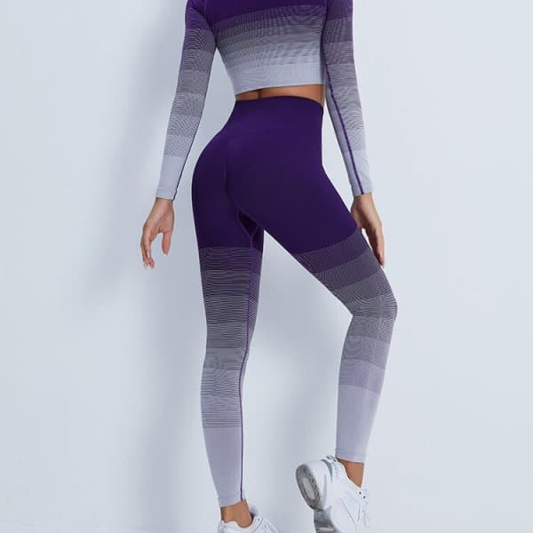 wholesale striped ombre workout leggings